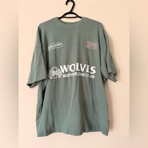 Darc Sport Wolves Bodybuilding Club Graphic Tee - Olive Green